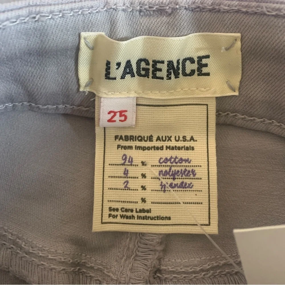 L'agence High Rise Skinny 25 NWT Concrete Gray Flaw